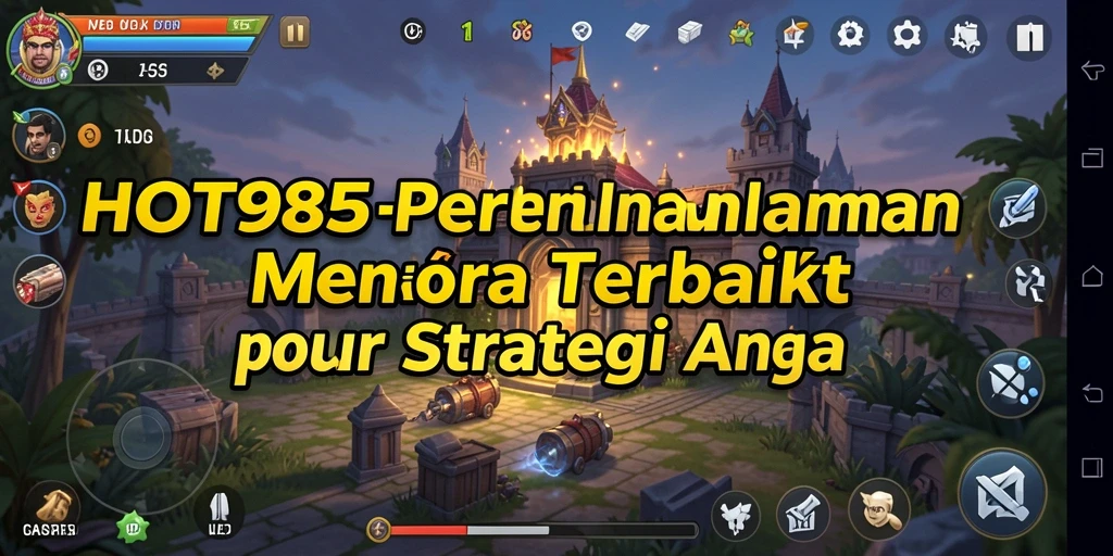 Screenshot gameplay HOT985 menampilkan menara yang strategis melawan gelombang musuh.