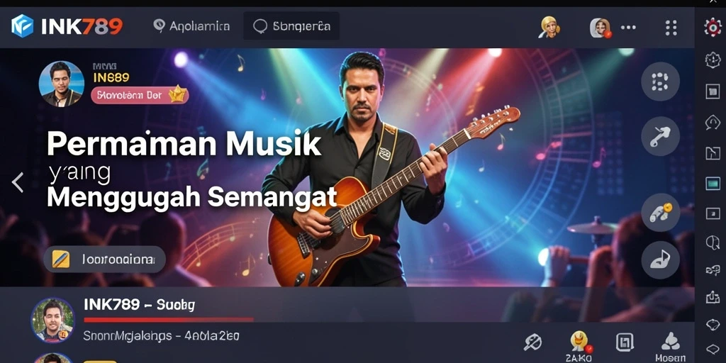 Tampilan permainan INK789 dengan gameplay musik yang seru.
