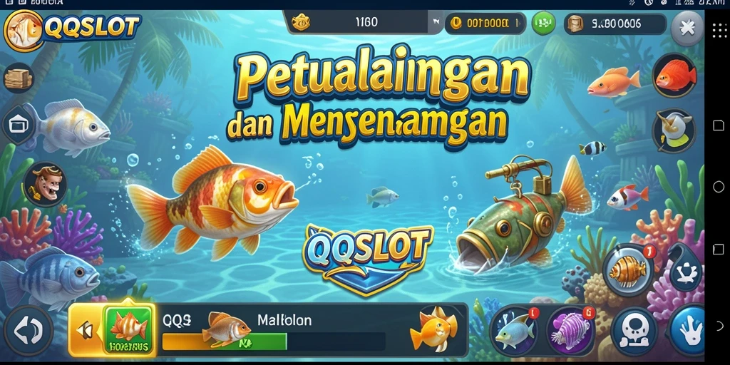 Tampilan gameplay QQSLOT yang menampilkan pengalaman memancing yang menarik.