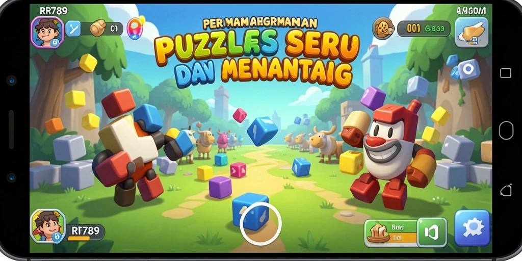 Tampilan gameplay seru dari RR789 yang menantang dan menarik.