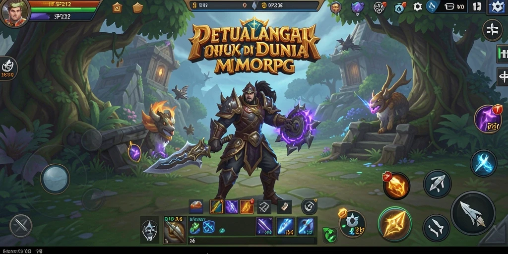 Tampilan gameplay SP212 yang menakjubkan di dunia MMORPG yang luas.