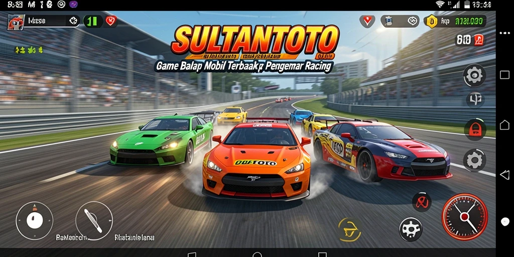 Gameplay menegangkan balapan mobil di SULTANTOTO.