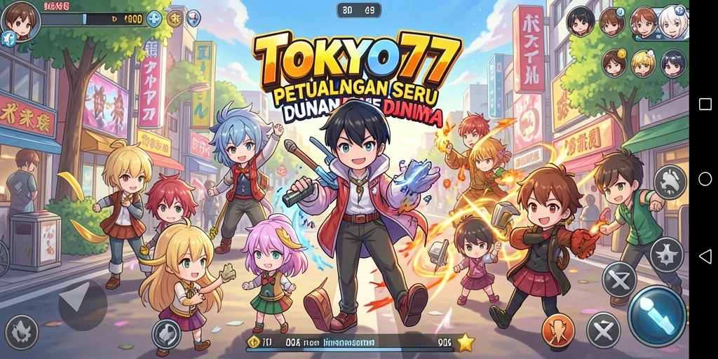 Tangkapan layar gameplay yang memukau dari TOKYO77.