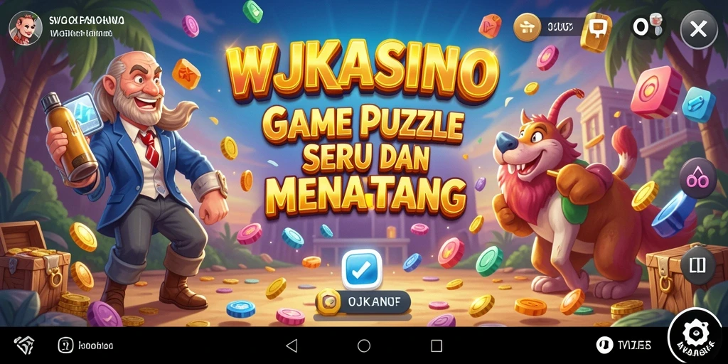 Tampilan game puzzle seru yang menantang di WJKASINO.