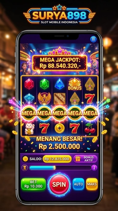 Screenshot tampilan utama aplikasi surya898 yang memudahkan navigasi.